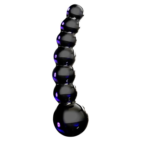 CATENA ANALE IN VETRO NERO PIPEDREAM ICICLES NO. 66